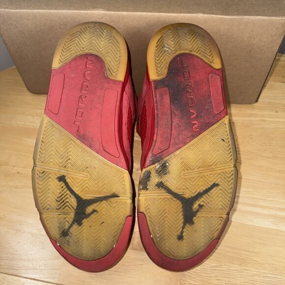 Size 9.5 - Air Jordan 5 Retro Red Suede Pre-Owned No Box main image 7